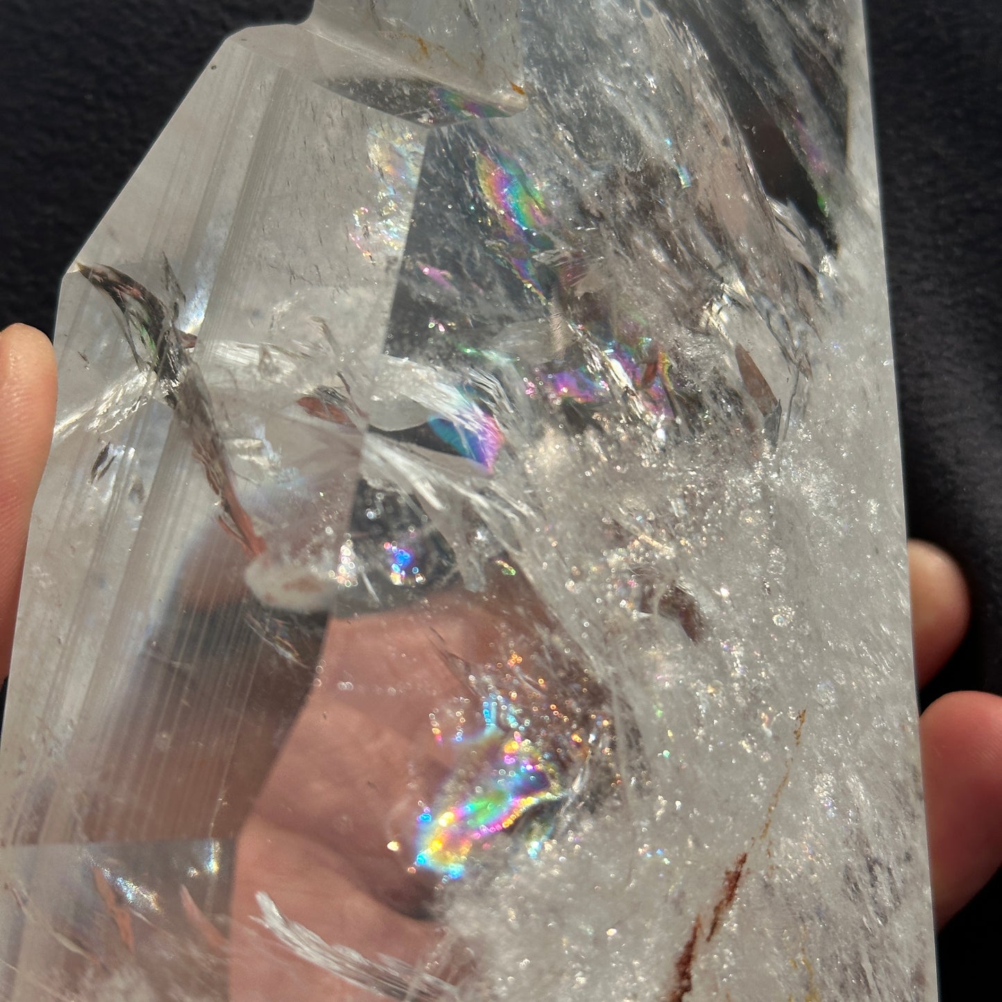 Natural White Quartz Crystal Tower Decor Object