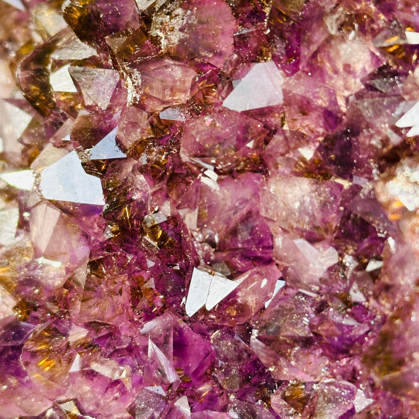 Uruguayan Amethyst Titanium Crystal Raw Stone Decor Object