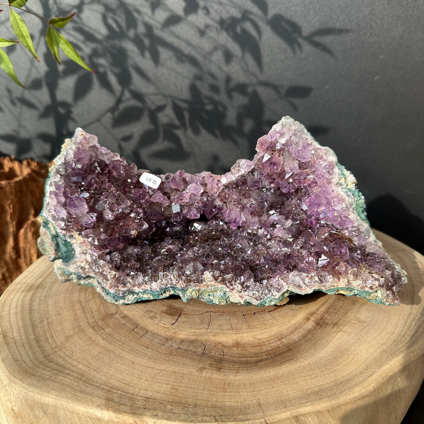 Uruguayan Amethyst Titanium Crystal Raw Stone Decor Object