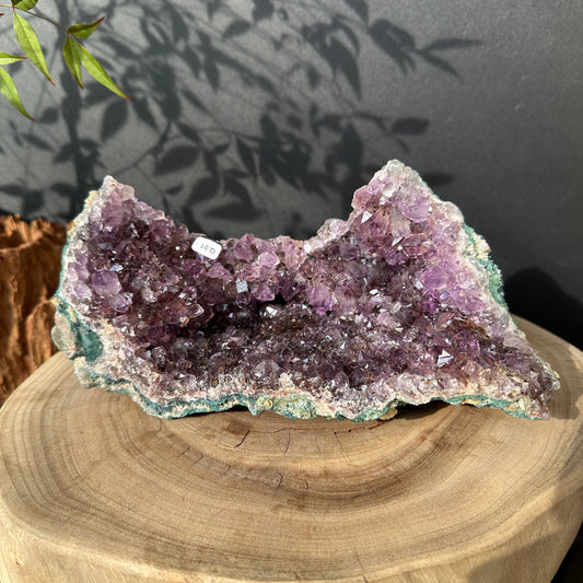 Uruguayan Amethyst Titanium Crystal Raw Stone Decor Object