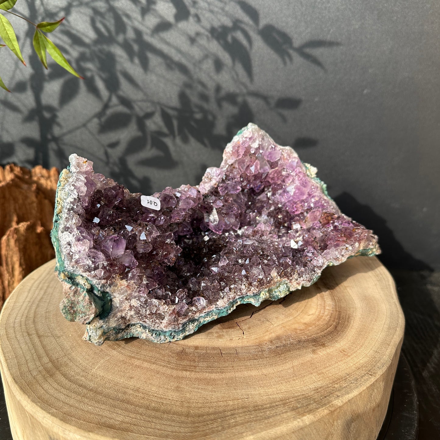 Uruguayan Amethyst Titanium Crystal Raw Stone Decor Object