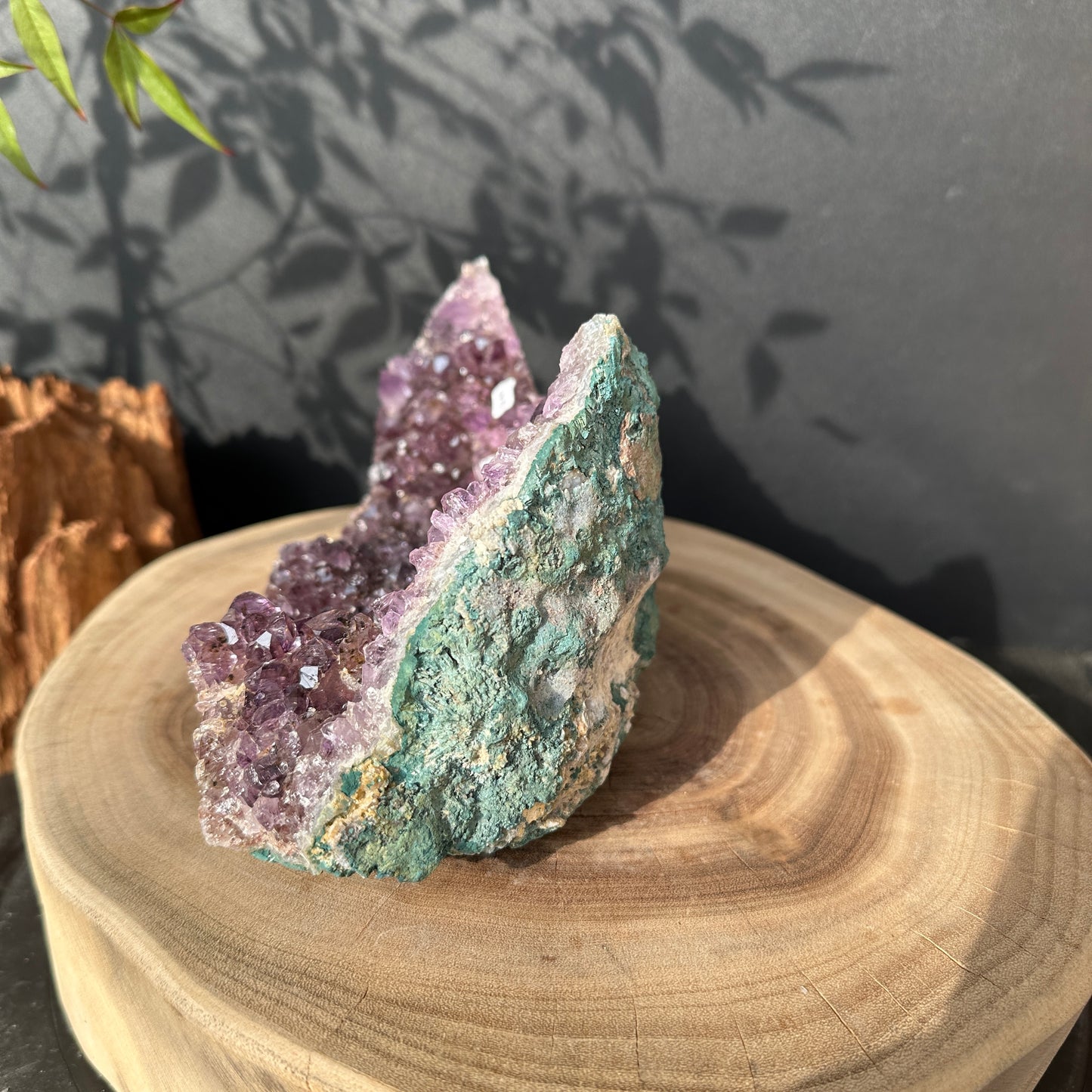 Uruguayan Amethyst Titanium Crystal Raw Stone Decor Object