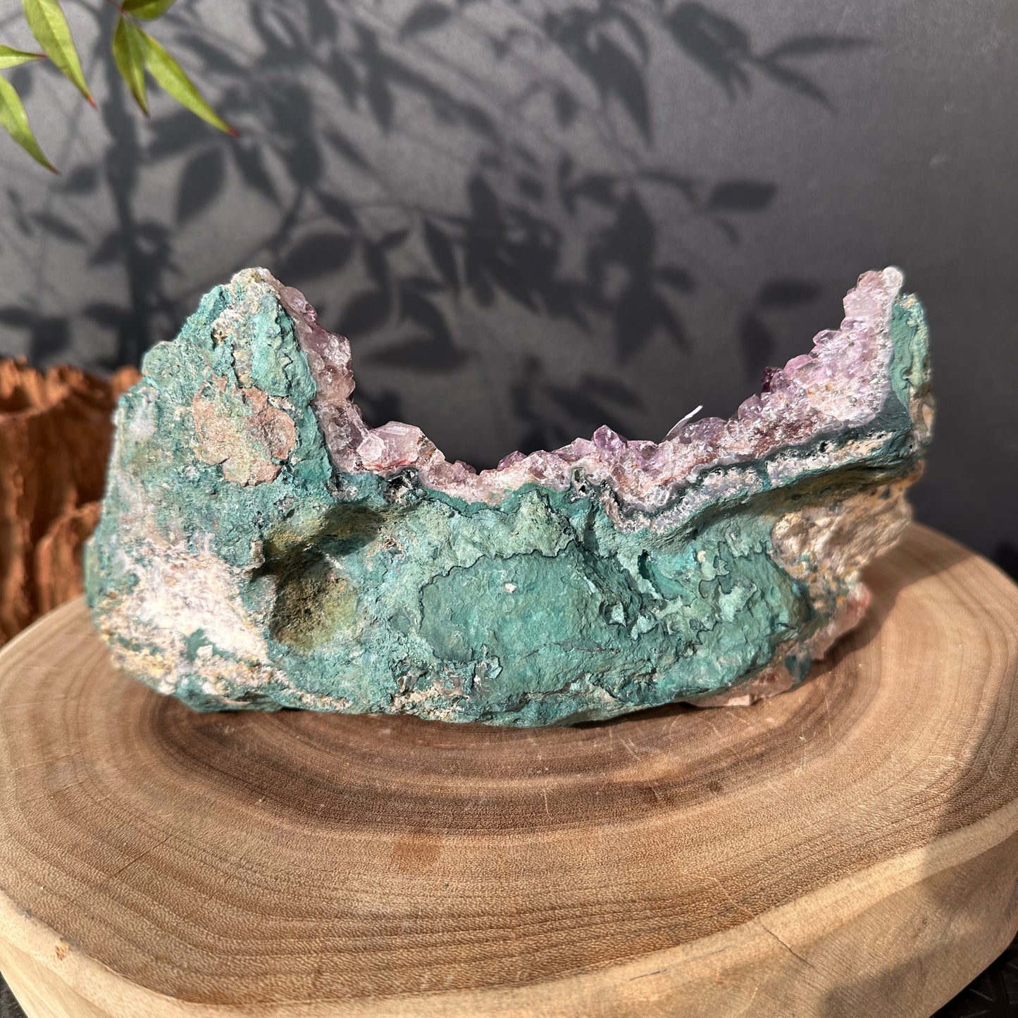 Uruguayan Amethyst Titanium Crystal Raw Stone Decor Object
