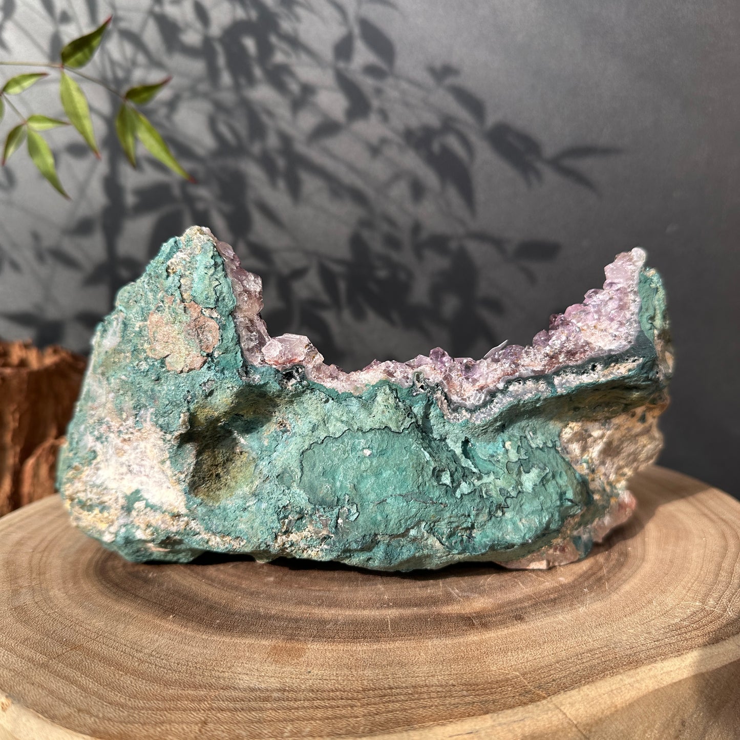 Uruguayan Amethyst Titanium Crystal Raw Stone Decor Object