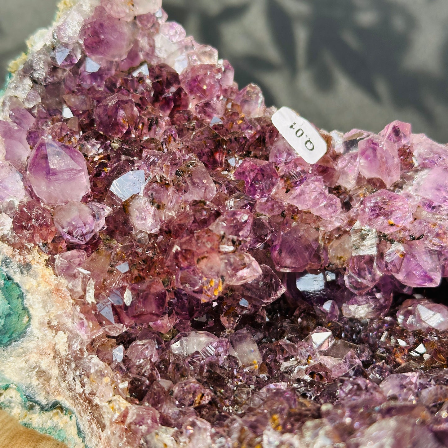 Uruguayan Amethyst Titanium Crystal Raw Stone Decor Object
