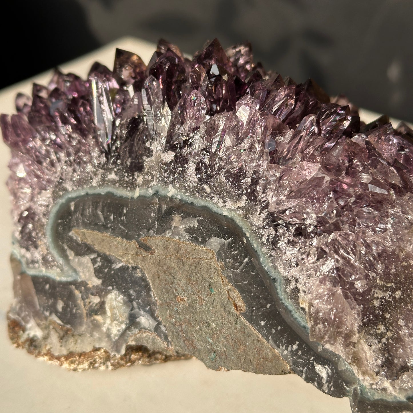 Brazilian Amethyst Crystal Cluster Natural Stone Decor Object