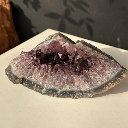 Natural Brazilian Amethyst Crystal Cluster Display Piece