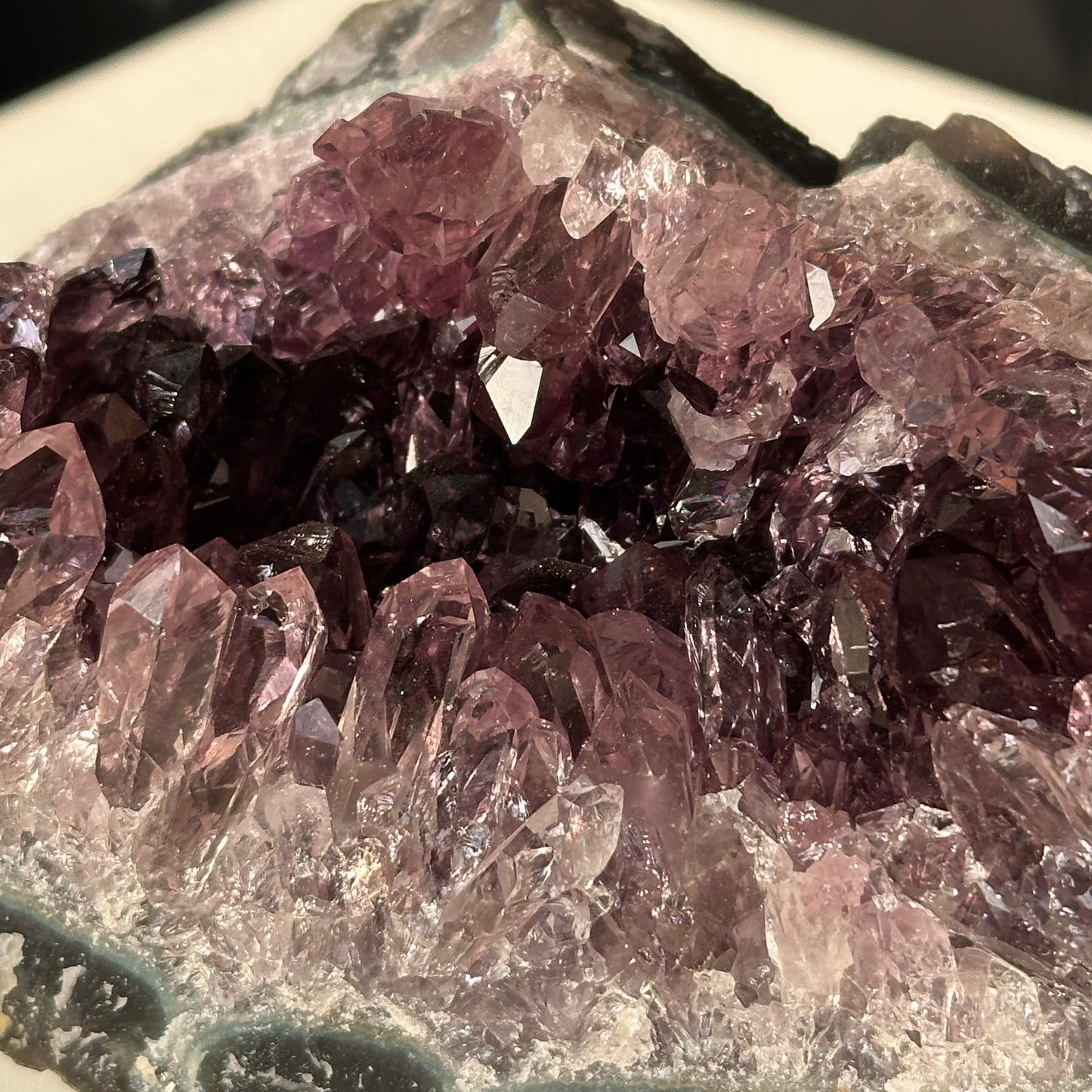 Natural Brazilian Amethyst Crystal Cluster Display Piece
