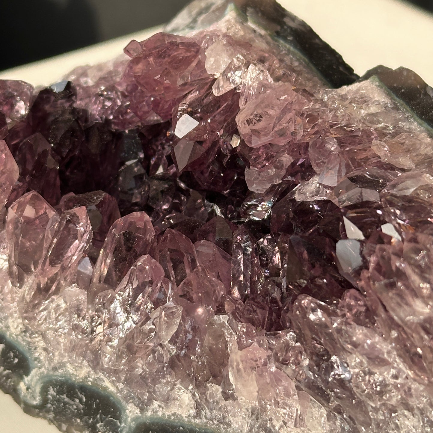 Natural Brazilian Amethyst Crystal Cluster Display Piece