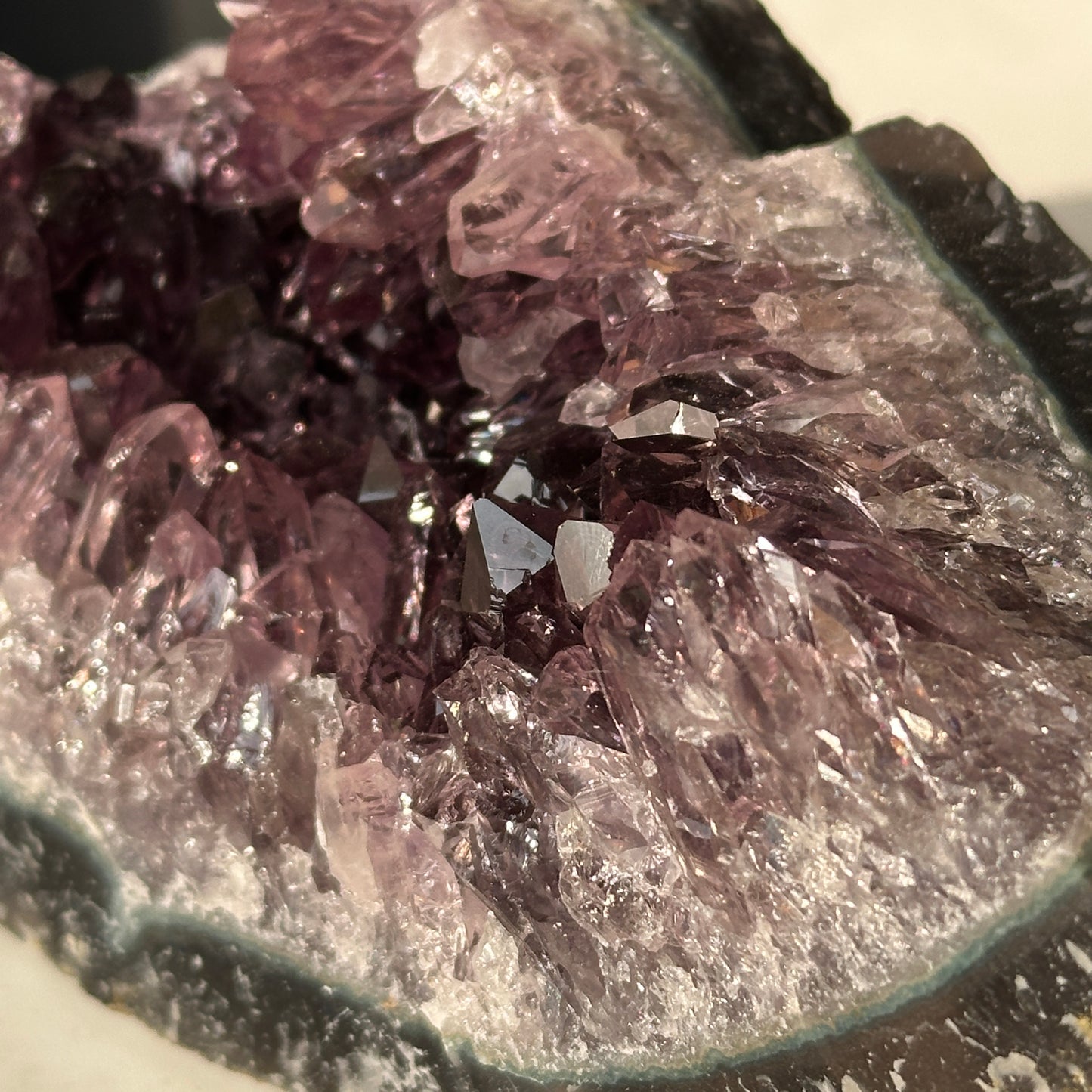Natural Brazilian Amethyst Crystal Cluster Display Piece