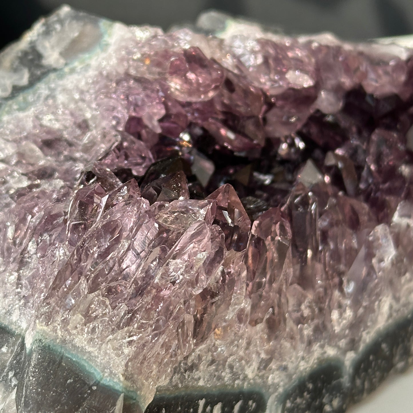 Natural Brazilian Amethyst Crystal Cluster Display Piece