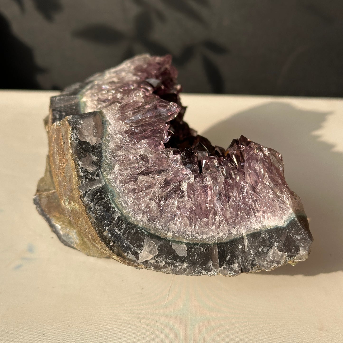 Natural Brazilian Amethyst Crystal Cluster Display Piece