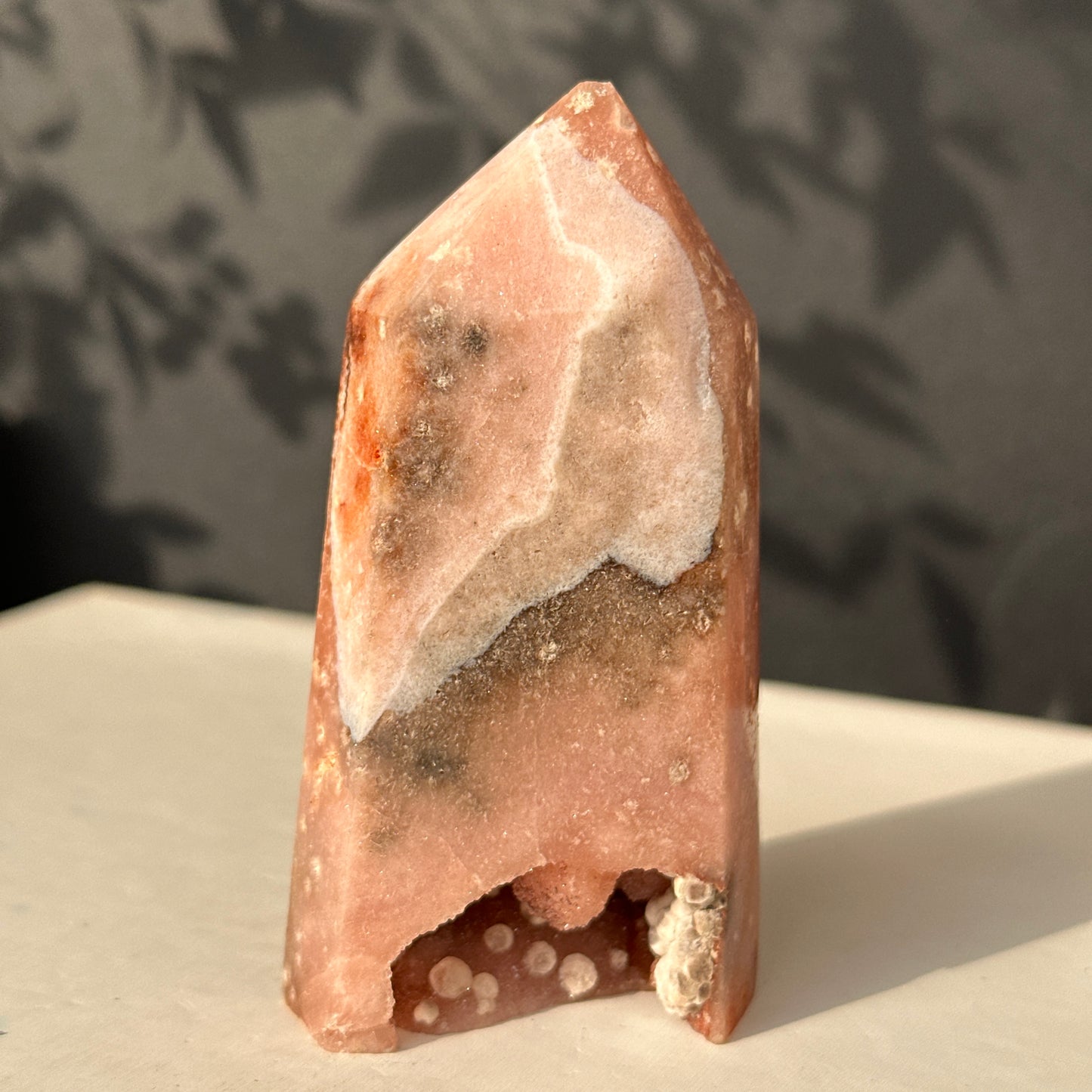 Brazilian Pink Amethyst Crystal Geode Natural Stone Decor Object