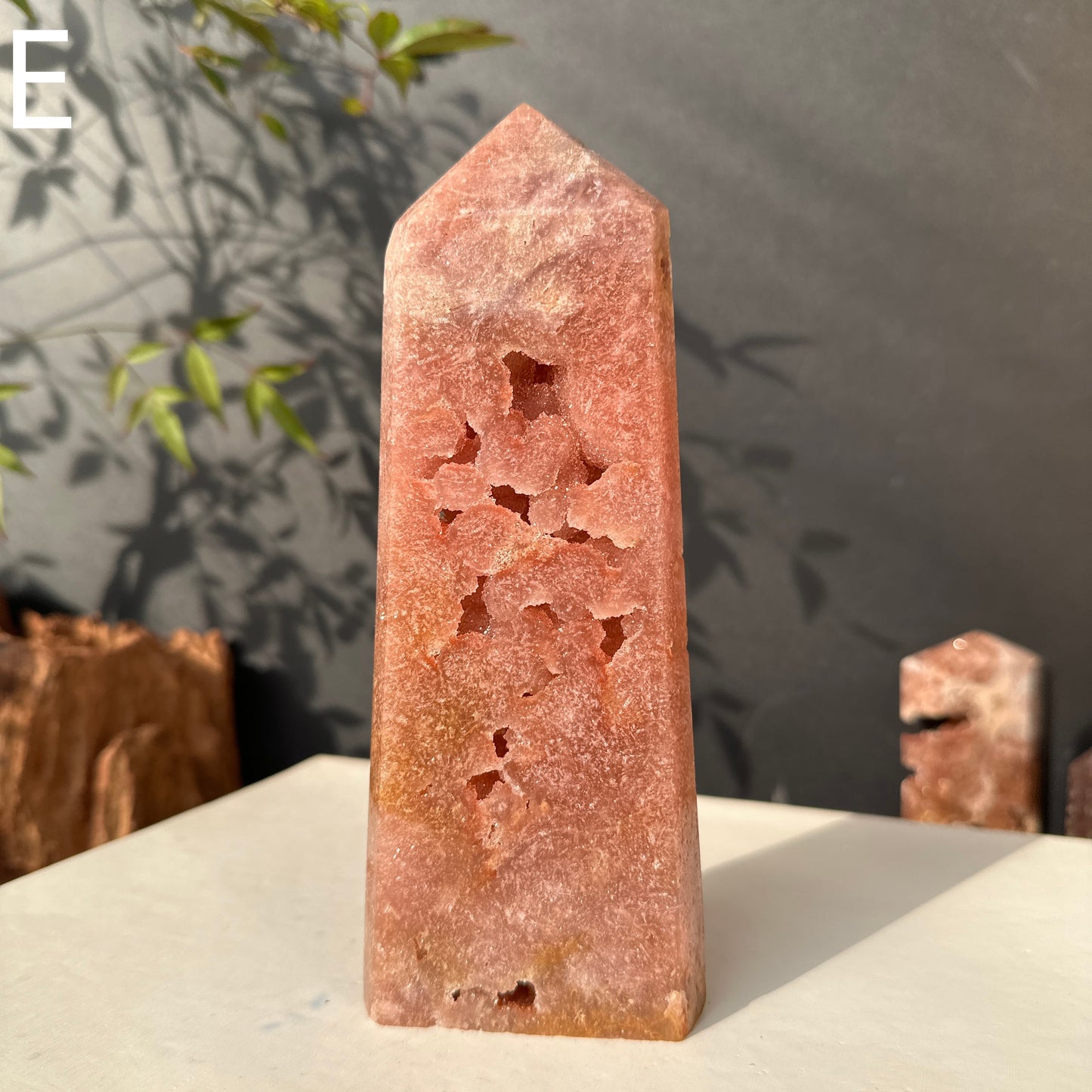 Brazilian Pink Amethyst Crystal Geode Natural Stone Decor Object
