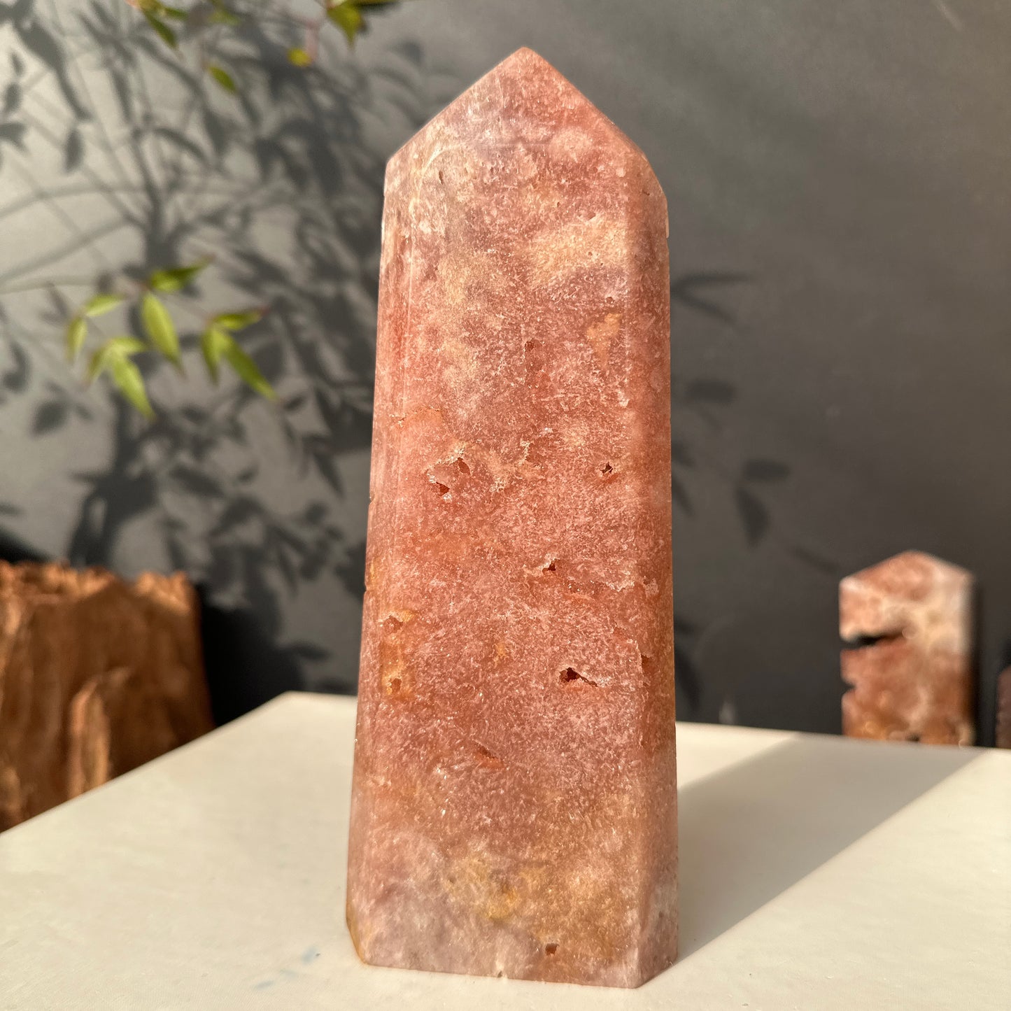 Brazilian Pink Amethyst Crystal Geode Natural Stone Decor Object