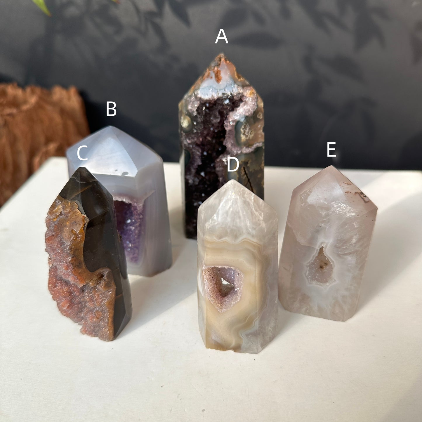 Brazilian Colorful Agate Natural Stone Decor Object