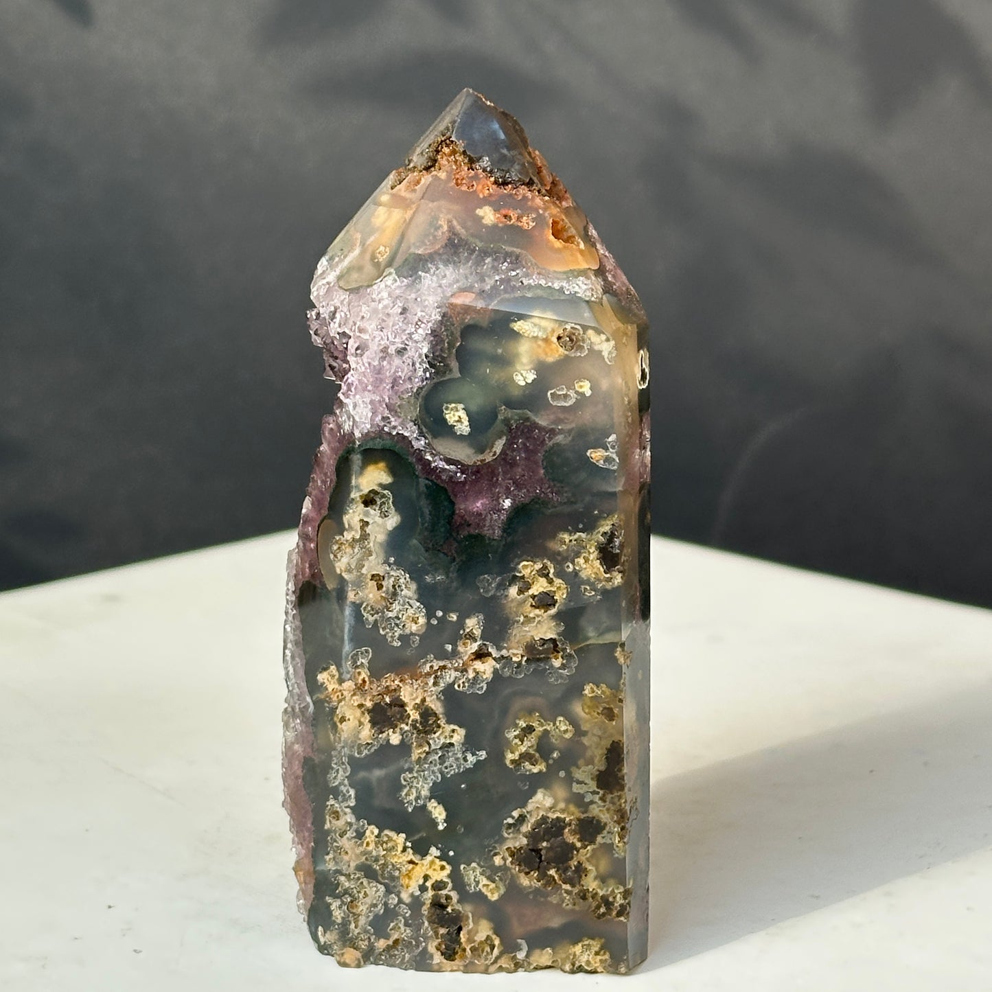 Brazilian Colorful Agate Natural Stone Decor Object