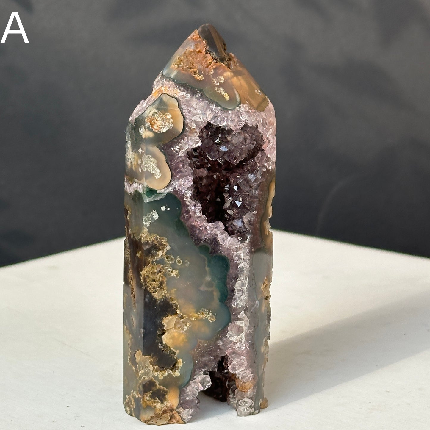 Brazilian Colorful Agate Natural Stone Decor Object