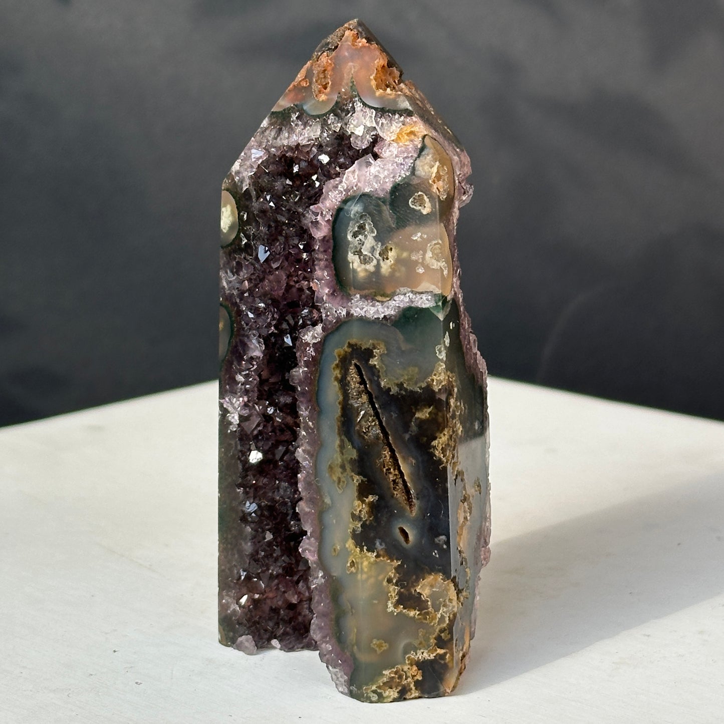 Brazilian Colorful Agate Natural Stone Decor Object