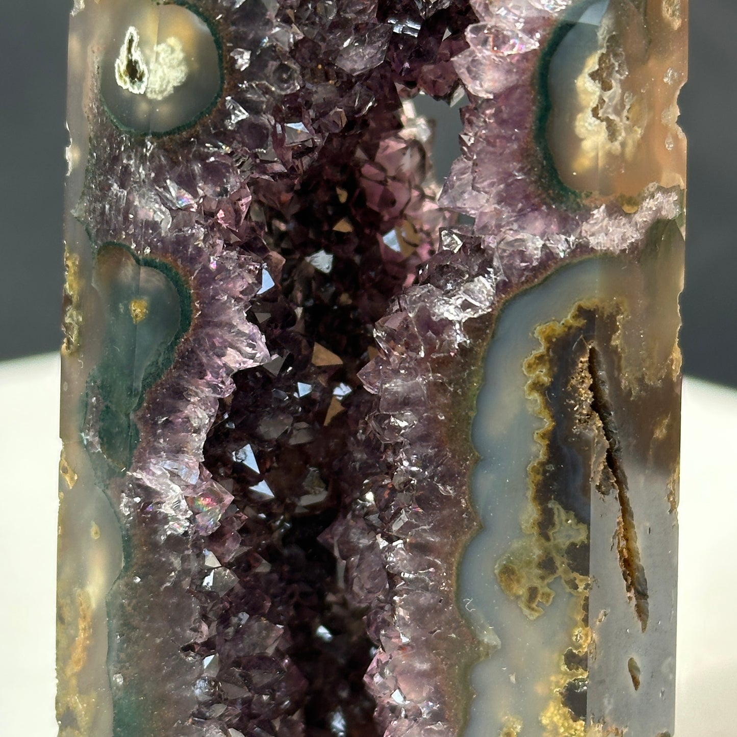 Brazilian Colorful Agate Natural Stone Decor Object