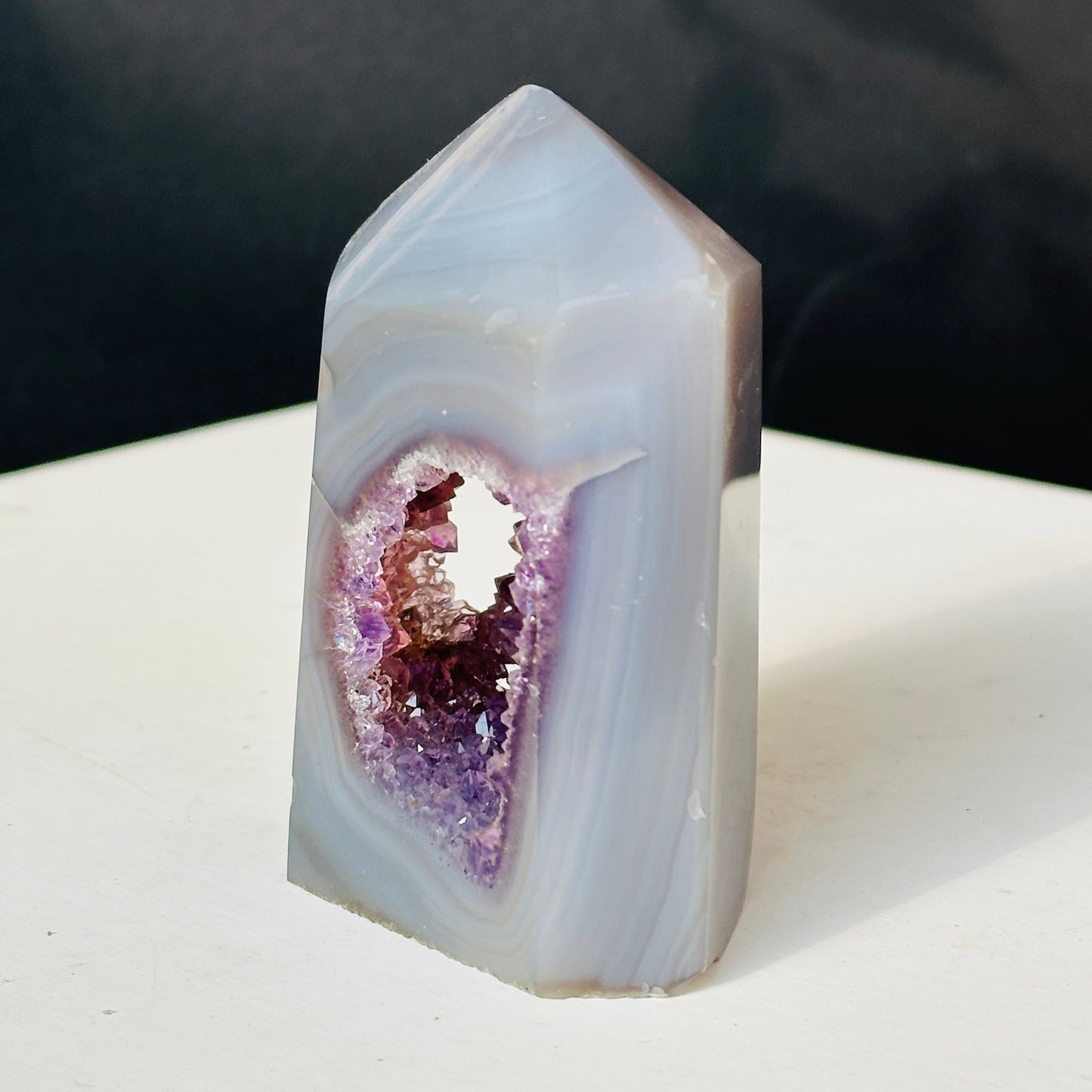 Brazilian Colorful Agate Natural Stone Decor Object