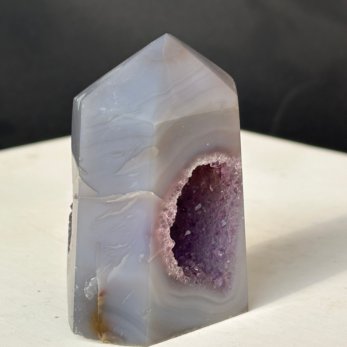 Brazilian Colorful Agate Natural Stone Decor Object