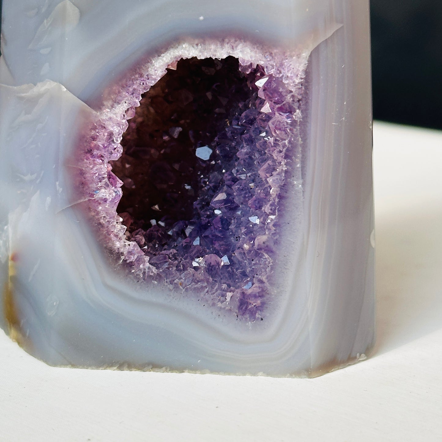 Brazilian Colorful Agate Natural Stone Decor Object