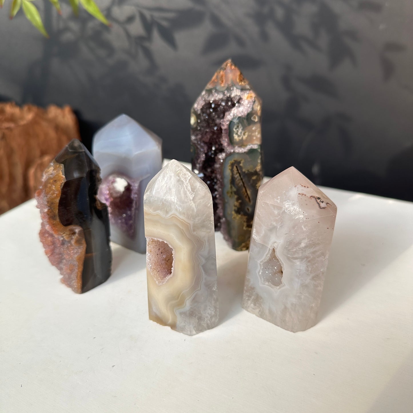 Brazilian Colorful Agate Natural Stone Decor Object
