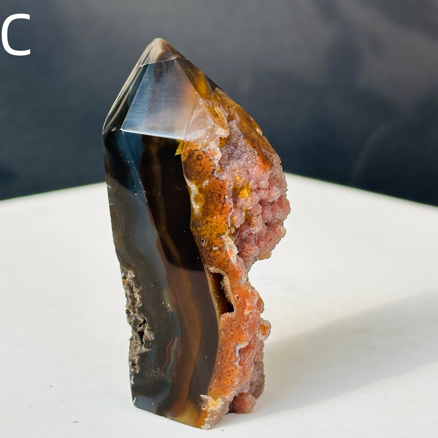 Brazilian Colorful Agate Natural Stone Decor Object