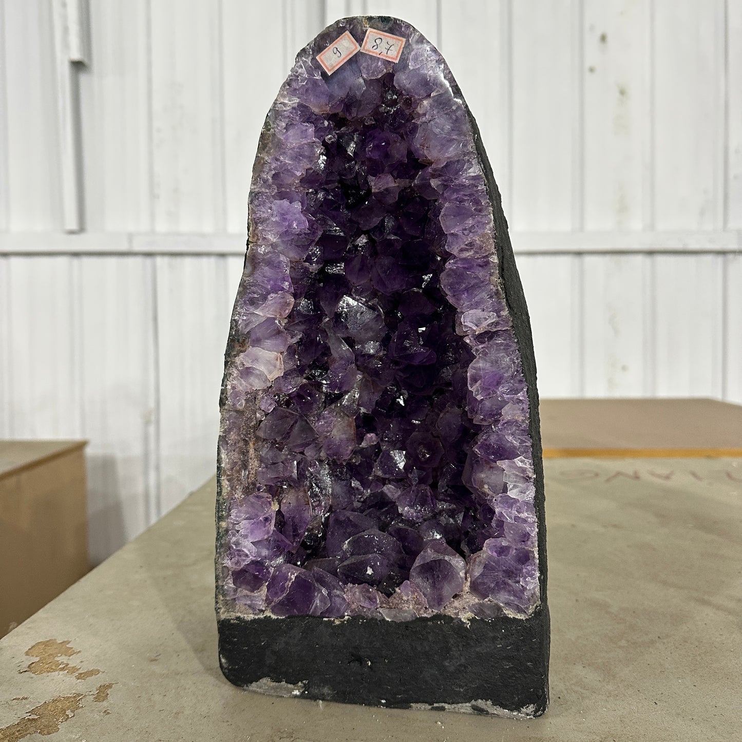 High Quality Natural Amethyst Geode Display Piece Large Crystal Cave Premium Purple Amethyst Specimen