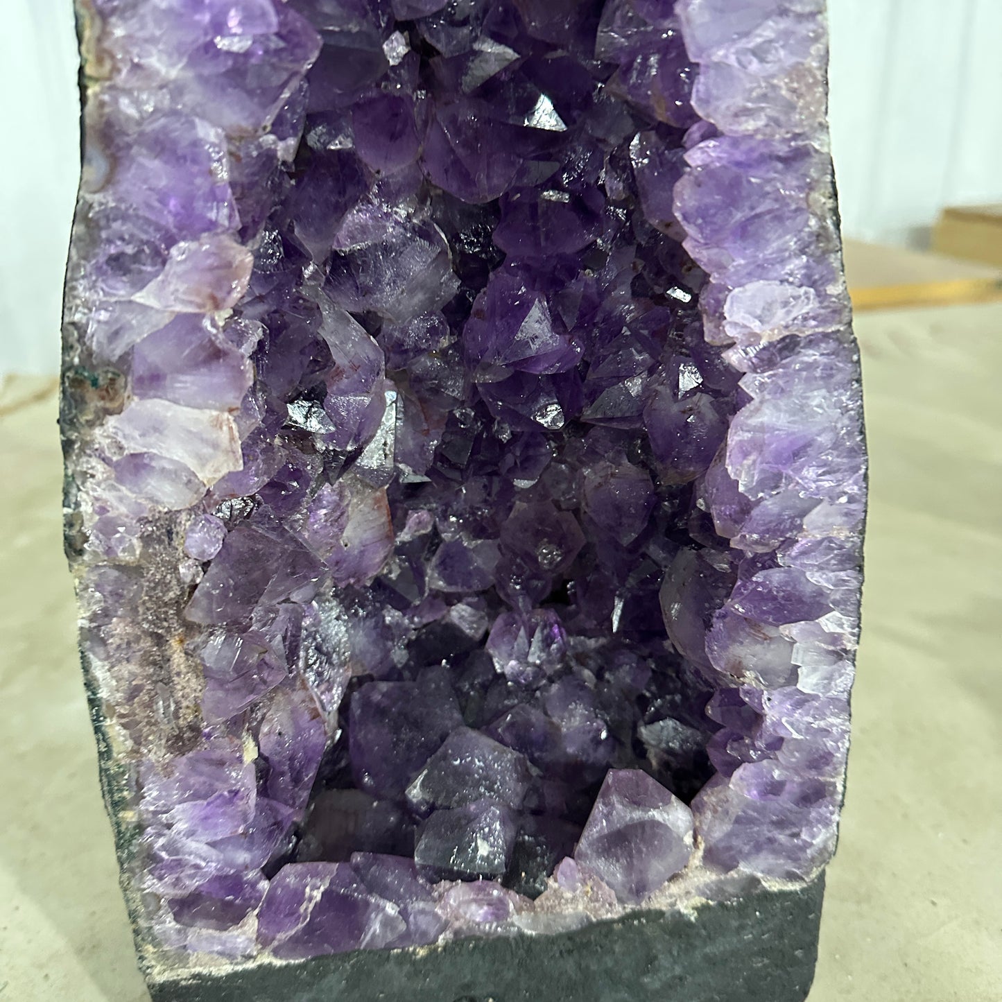 High Quality Natural Amethyst Geode Display Piece Large Crystal Cave Premium Purple Amethyst Specimen