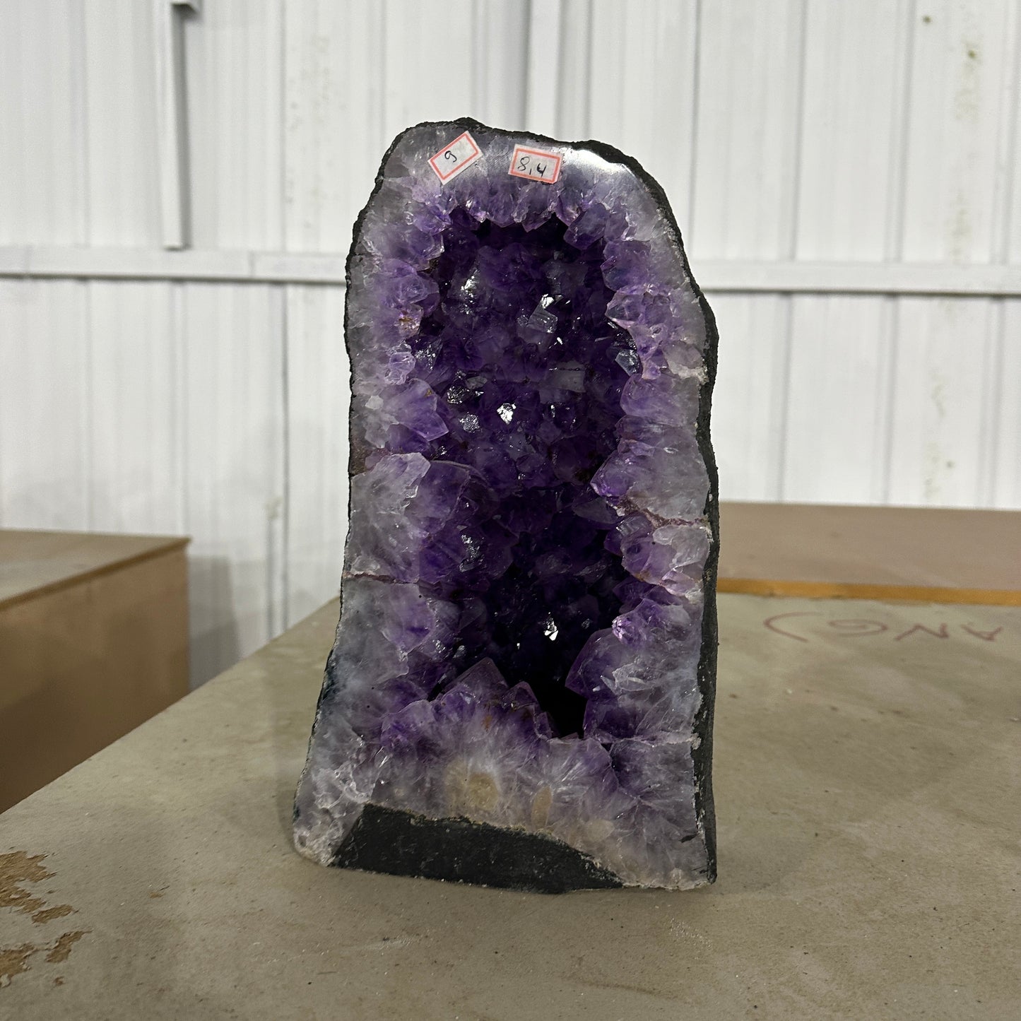 Uruguay High Quality Natural Amethyst Geode Large Crystal Cave Deep Purple Premium Display Specimen