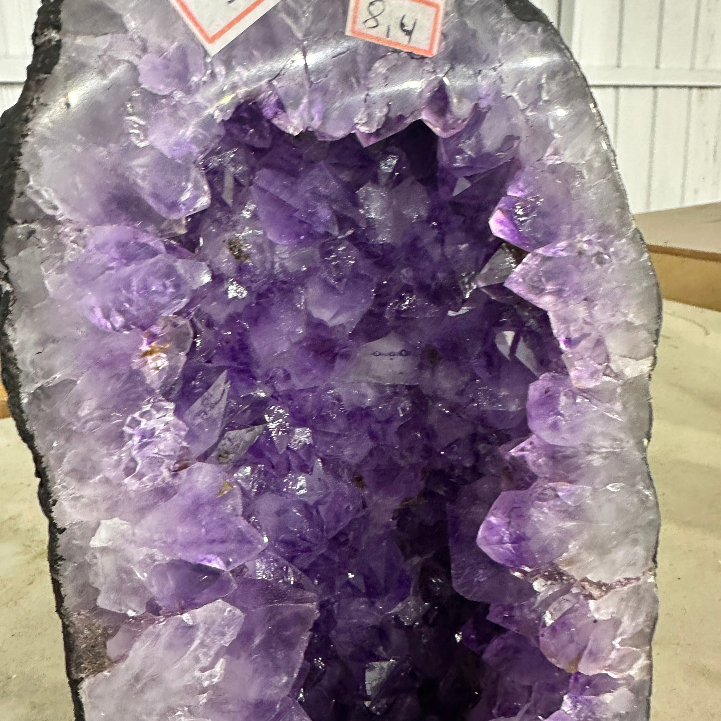 Uruguay High Quality Natural Amethyst Geode Large Crystal Cave Deep Purple Premium Display Specimen