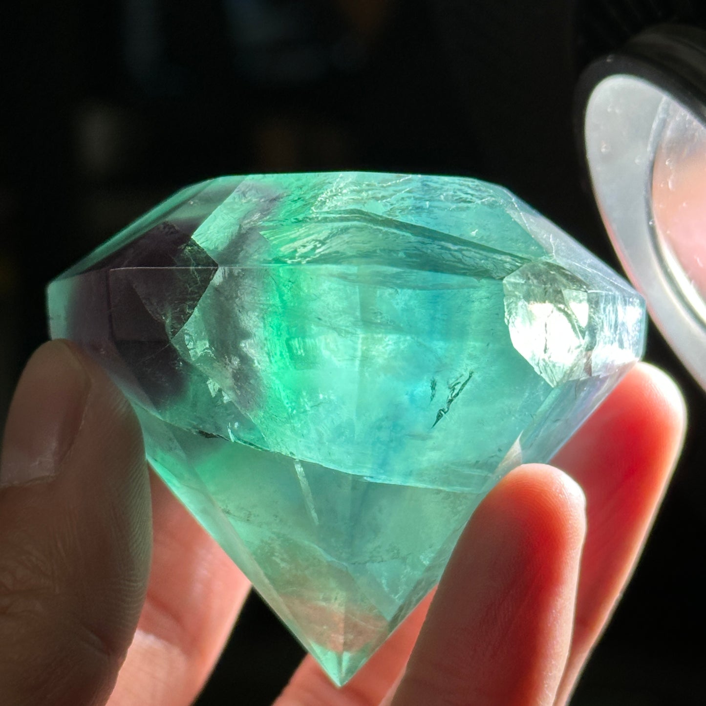 Natural Fluorite Block Mini Display Stone One of a Kind