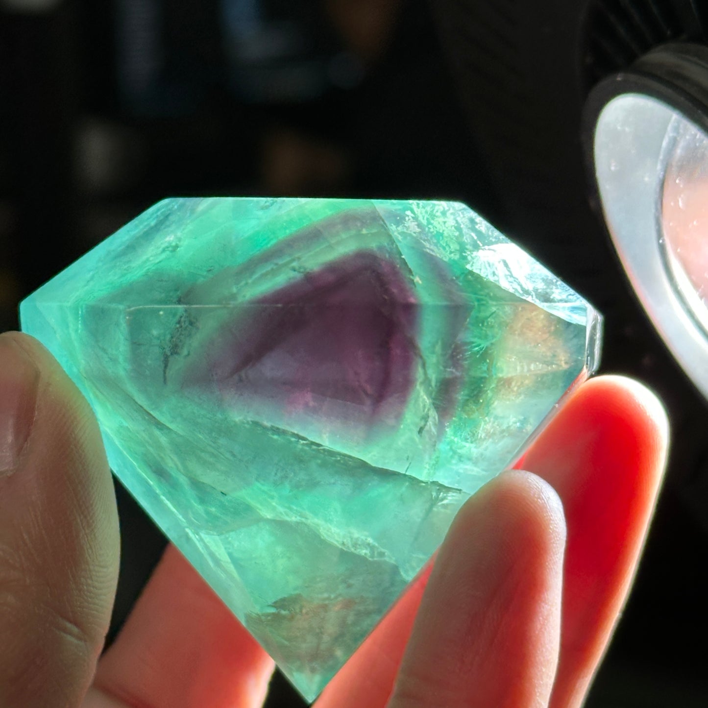 Natural Fluorite Block Mini Display Stone One of a Kind