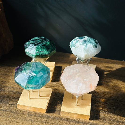 Natural Fluorite Block Mini Display Stone One of a Kind
