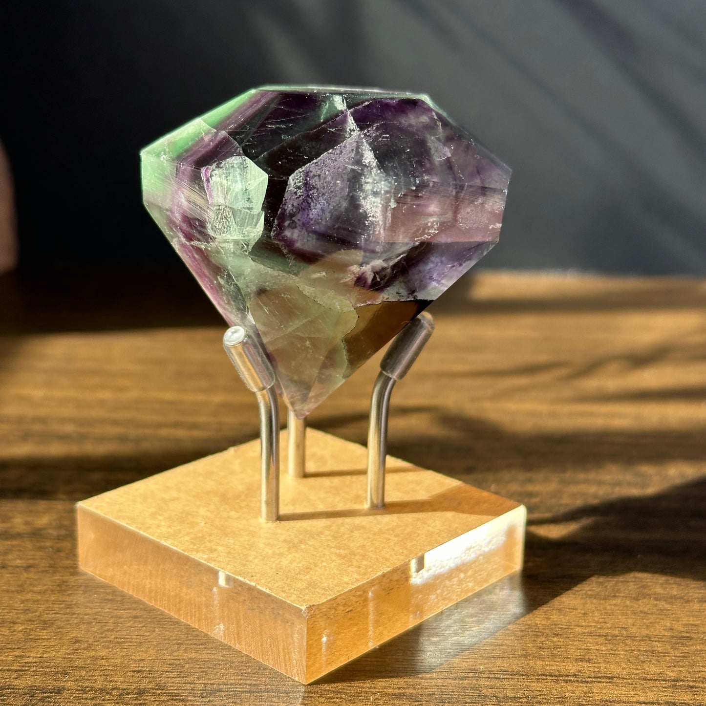 Natural Fluorite Block Mini Display Stone One of a Kind