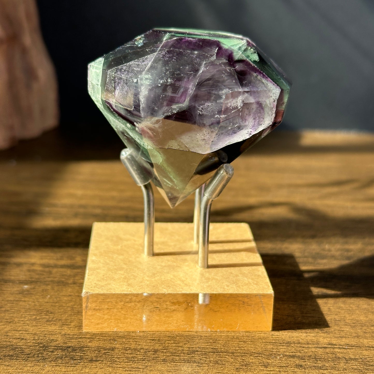 Natural Fluorite Block Mini Display Stone One of a Kind