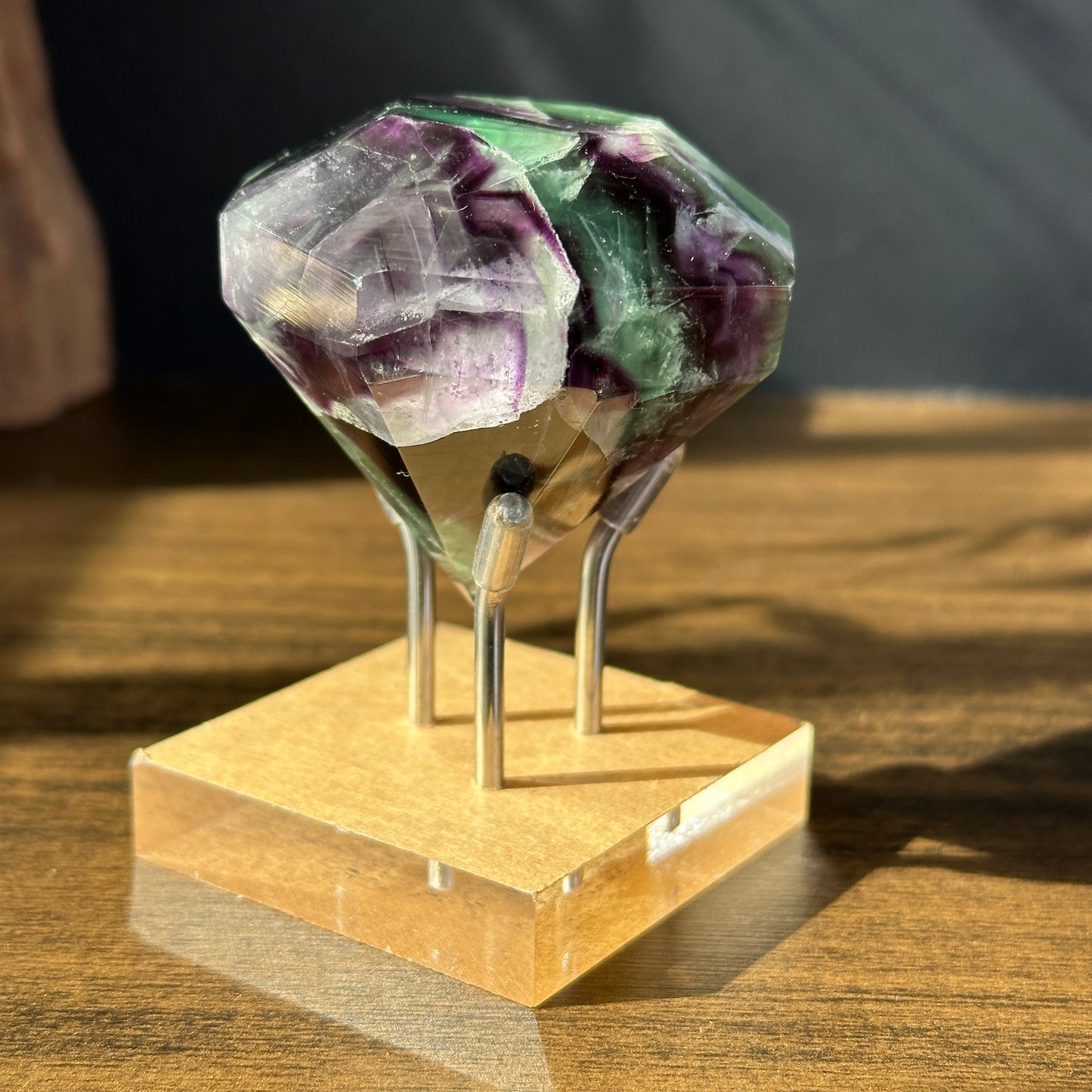 Natural Fluorite Block Mini Display Stone One of a Kind