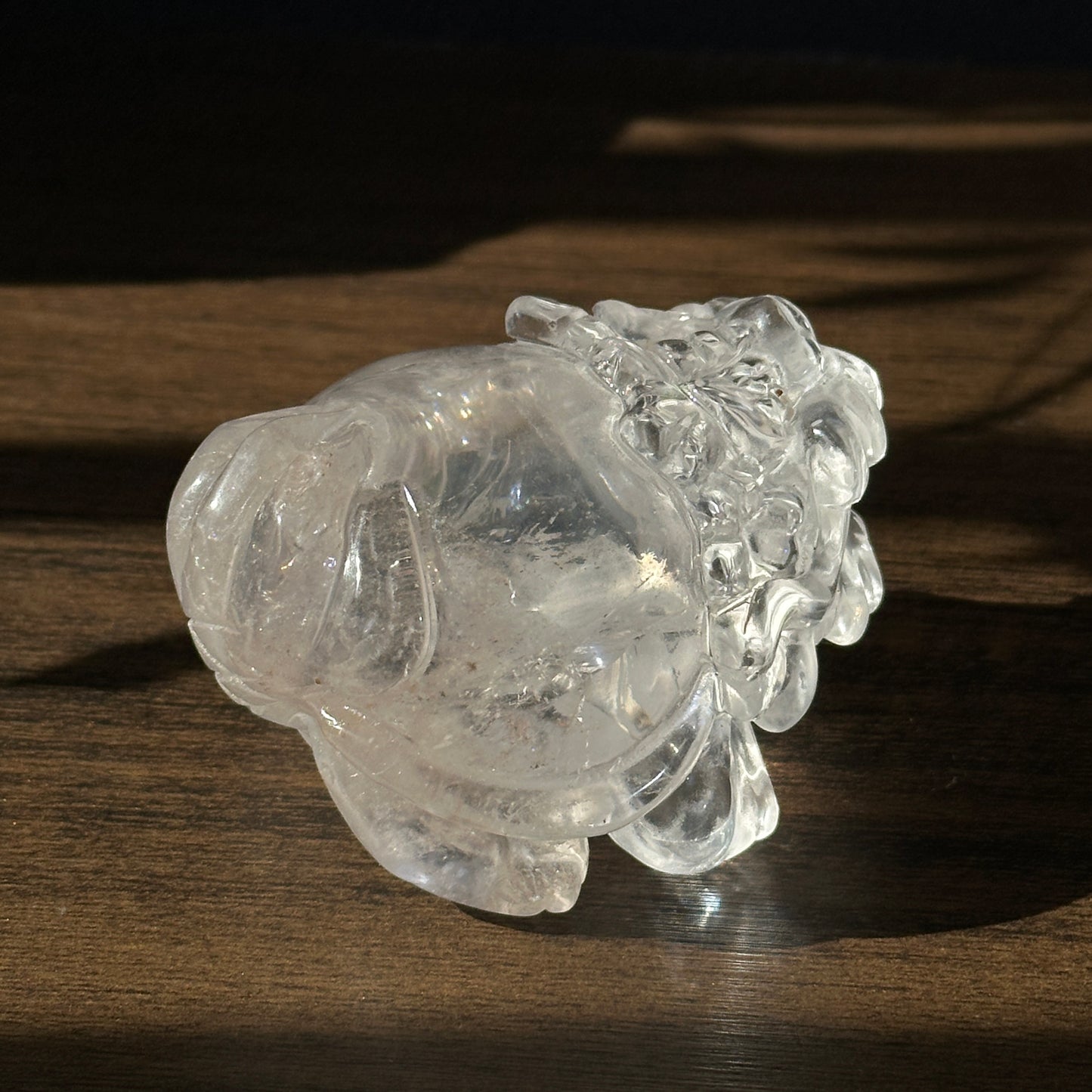 Natural Clear Quartz Dragon Turtle Carving Display Stone One of a Kind