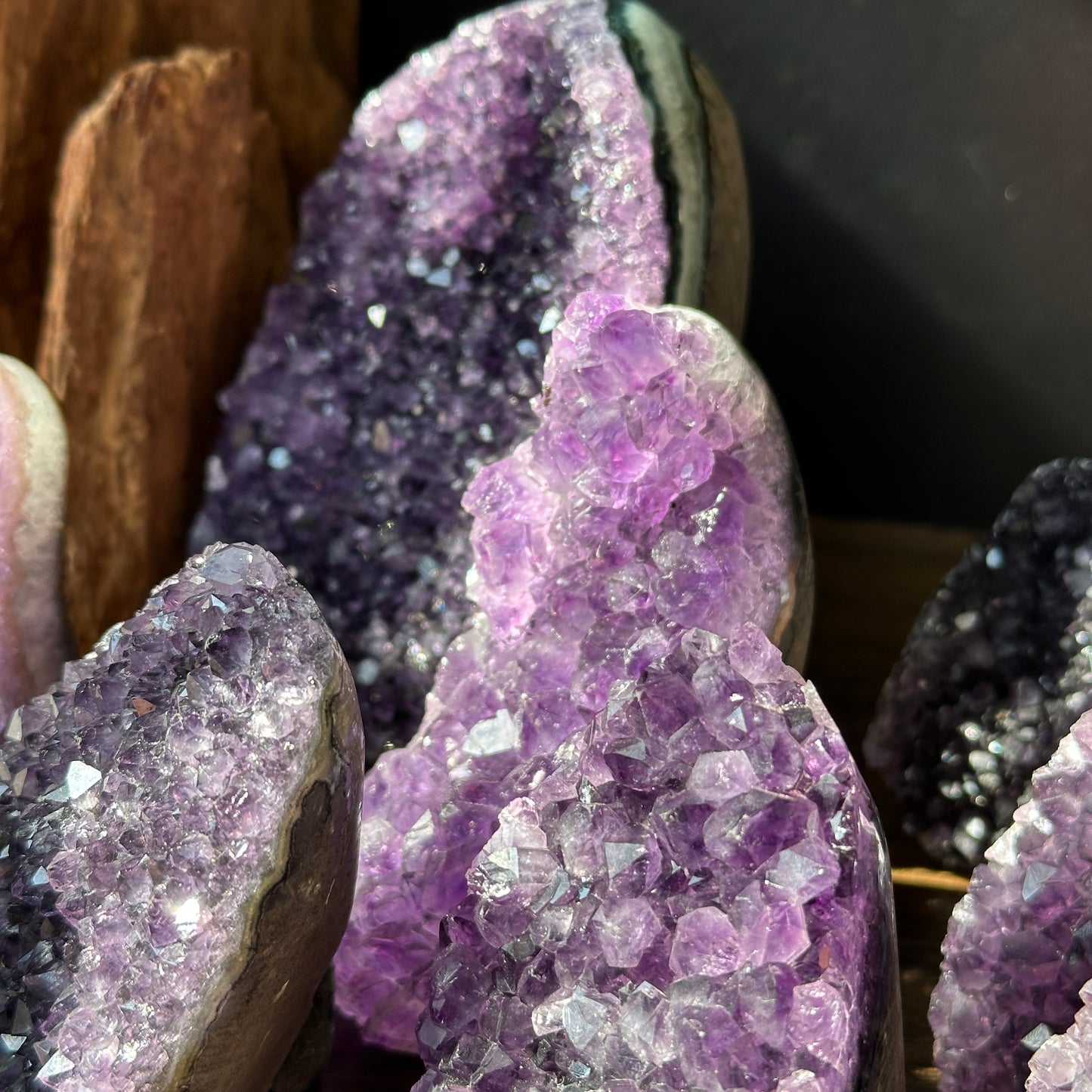 Brazilian Amethyst Crystal Cluster Natural Display Stone Random Selection by Weight