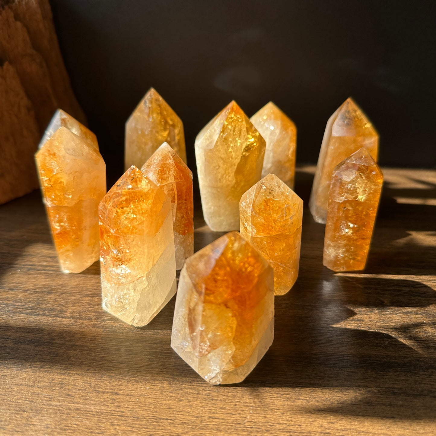 Natural Yellow Quartz Point Mini Display Stone Random Selection