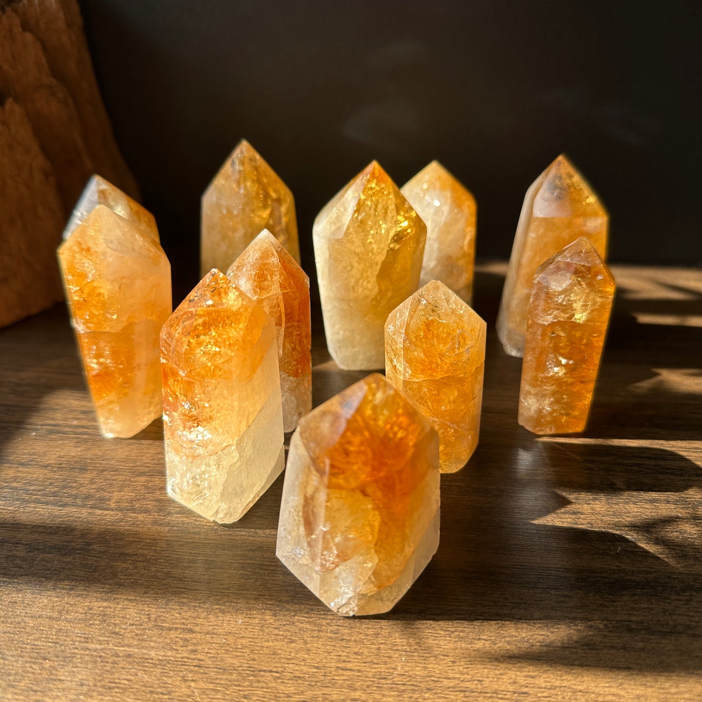 Natural Yellow Quartz Point Mini Display Stone Random Selection