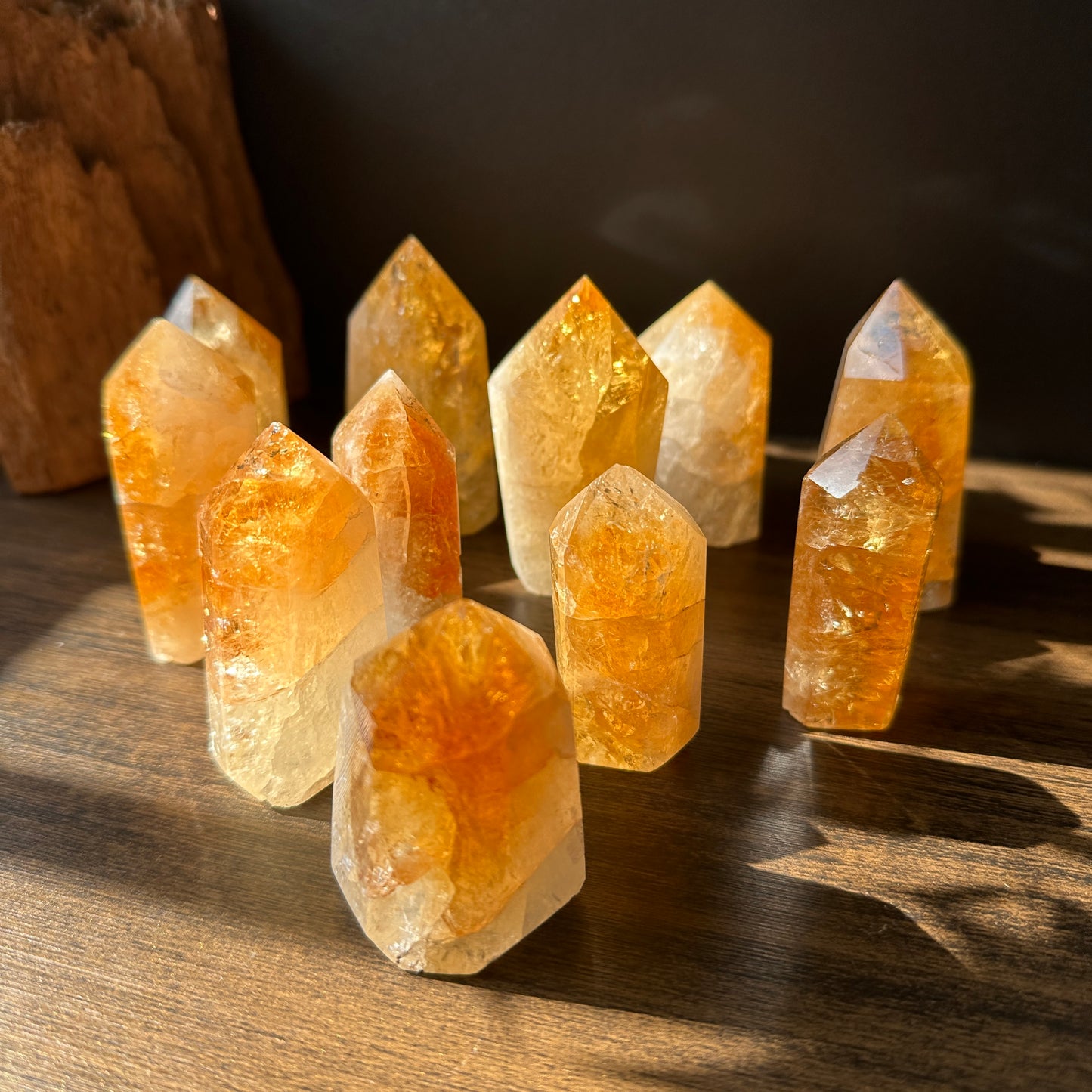 Natural Yellow Quartz Point Mini Display Stone Random Selection