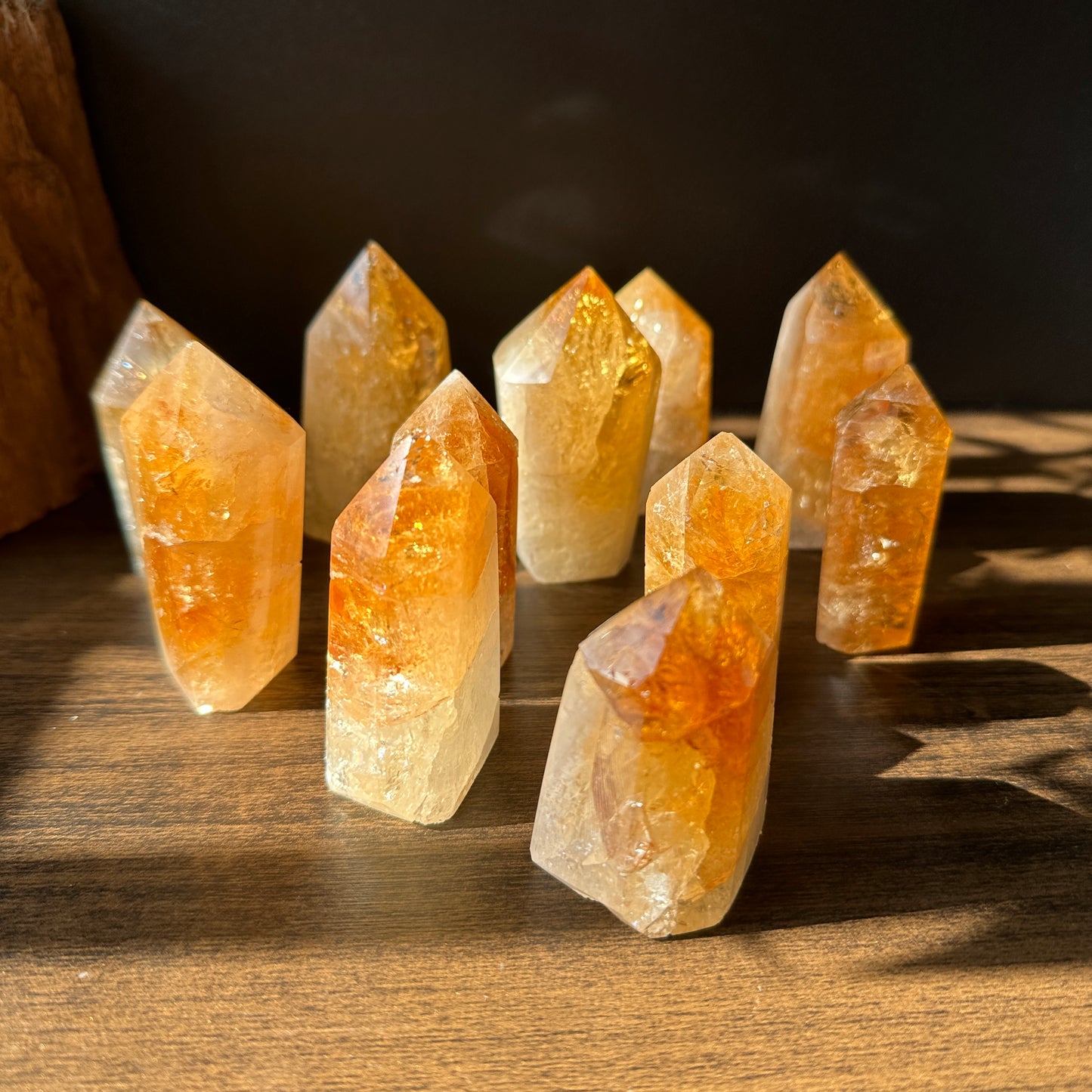 Natural Yellow Quartz Point Mini Display Stone Random Selection