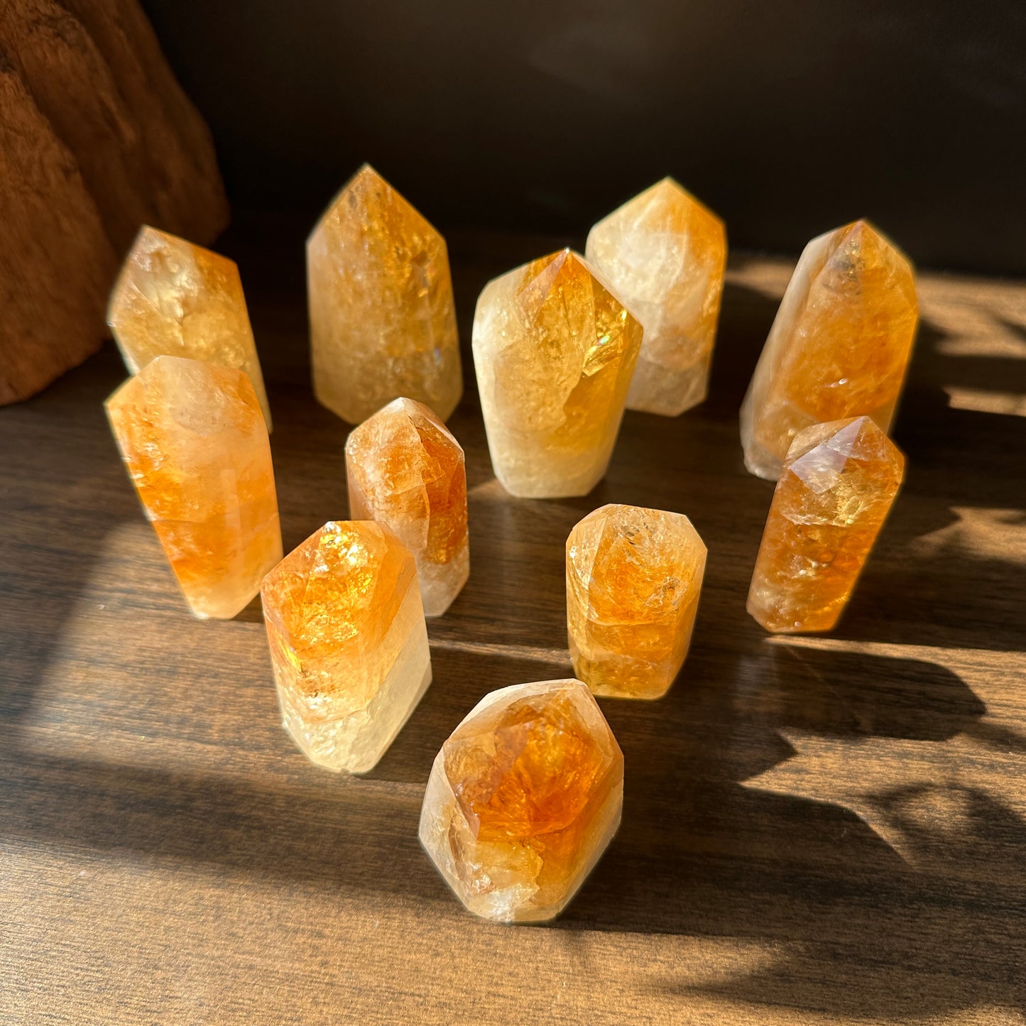 Natural Yellow Quartz Point Mini Display Stone Random Selection
