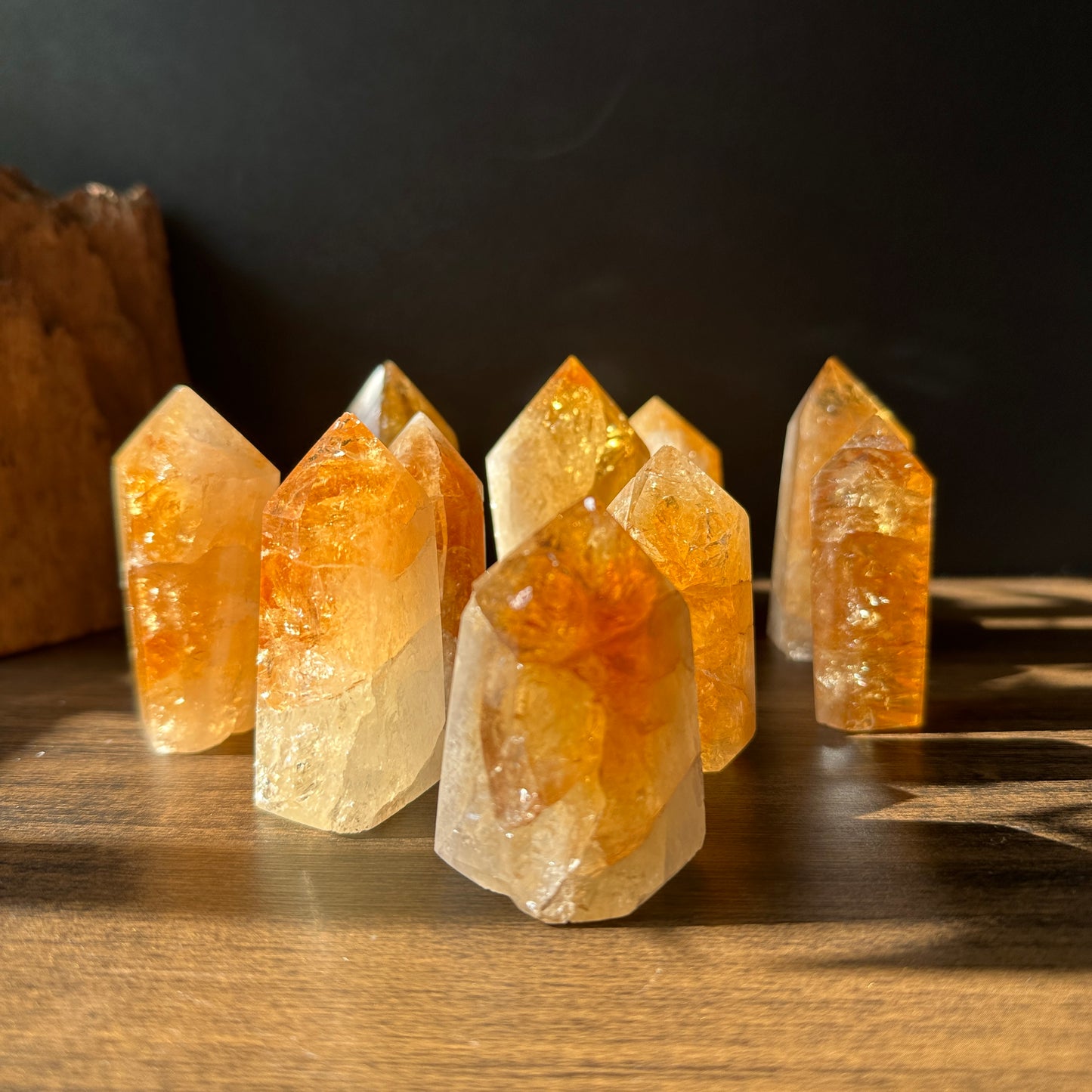 Natural Yellow Quartz Point Mini Display Stone Random Selection