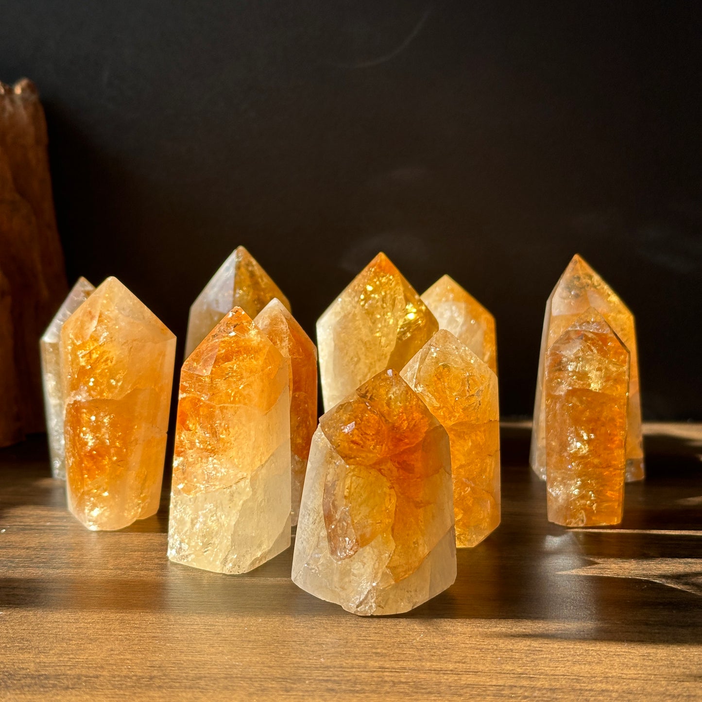 Natural Yellow Quartz Point Mini Display Stone Random Selection