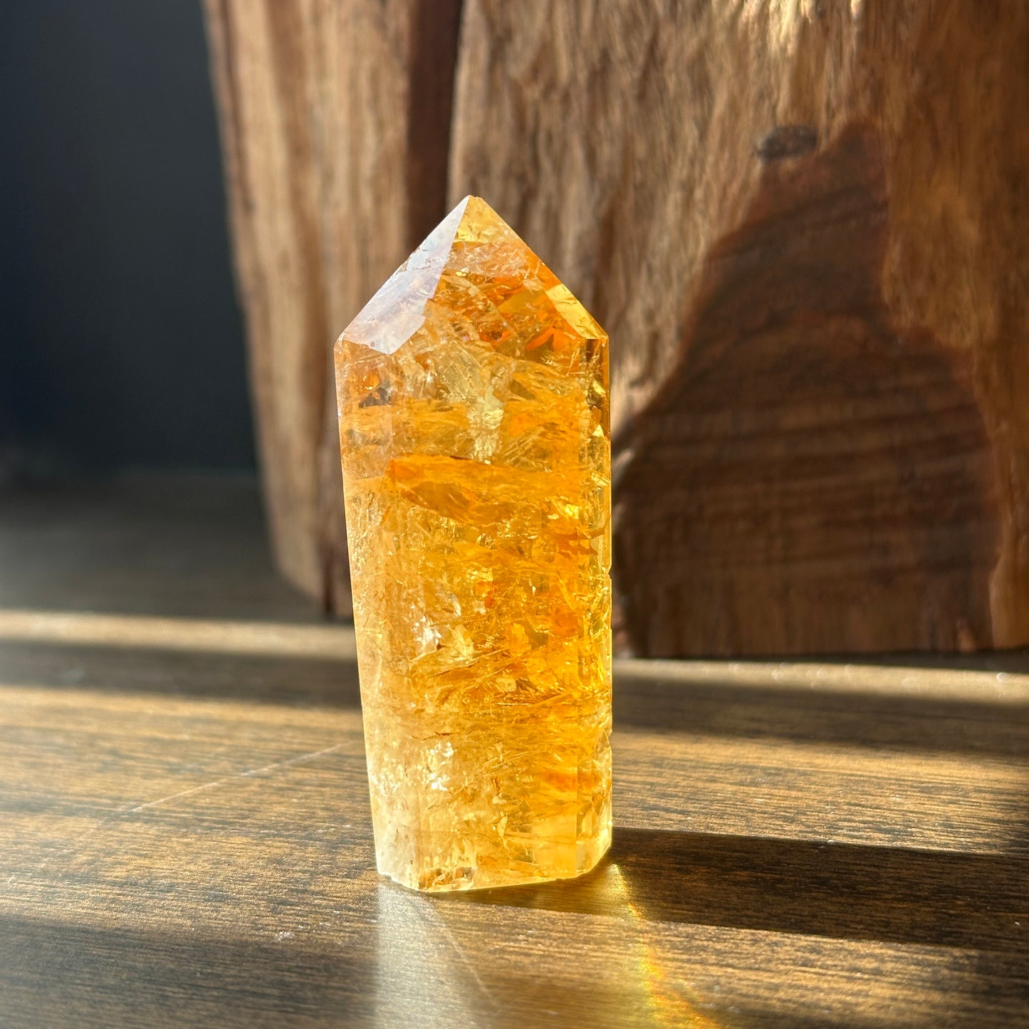 Natural Yellow Quartz Point Mini Display Stone Random Selection