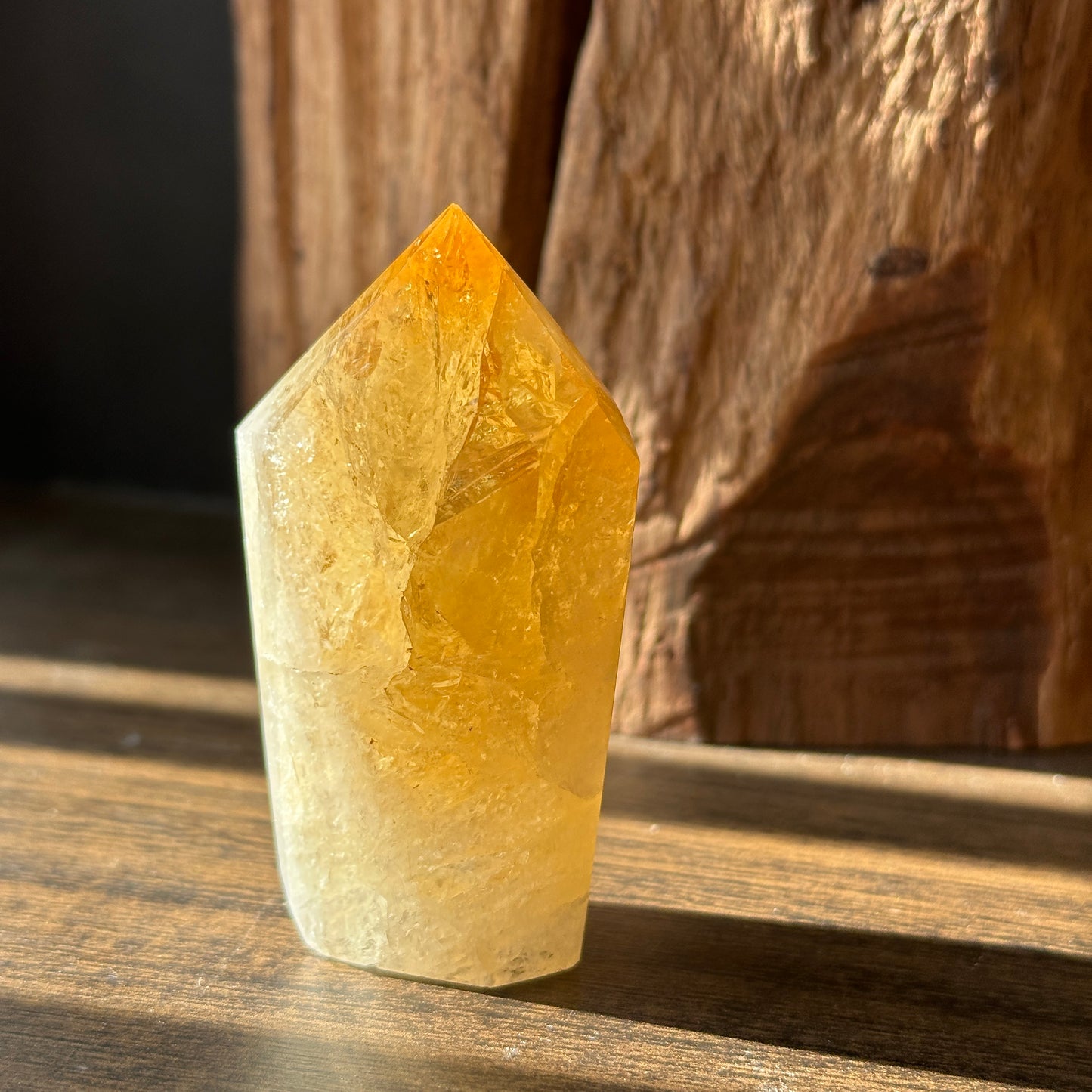 Natural Yellow Quartz Point Mini Display Stone Random Selection